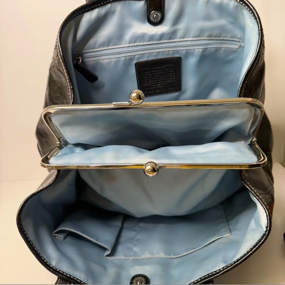 Coach Black Signature Tote Bag